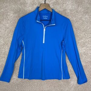 KINONA‎ Golf 1/4 Zip Long Sleeve Pullover Shirt Size Medium